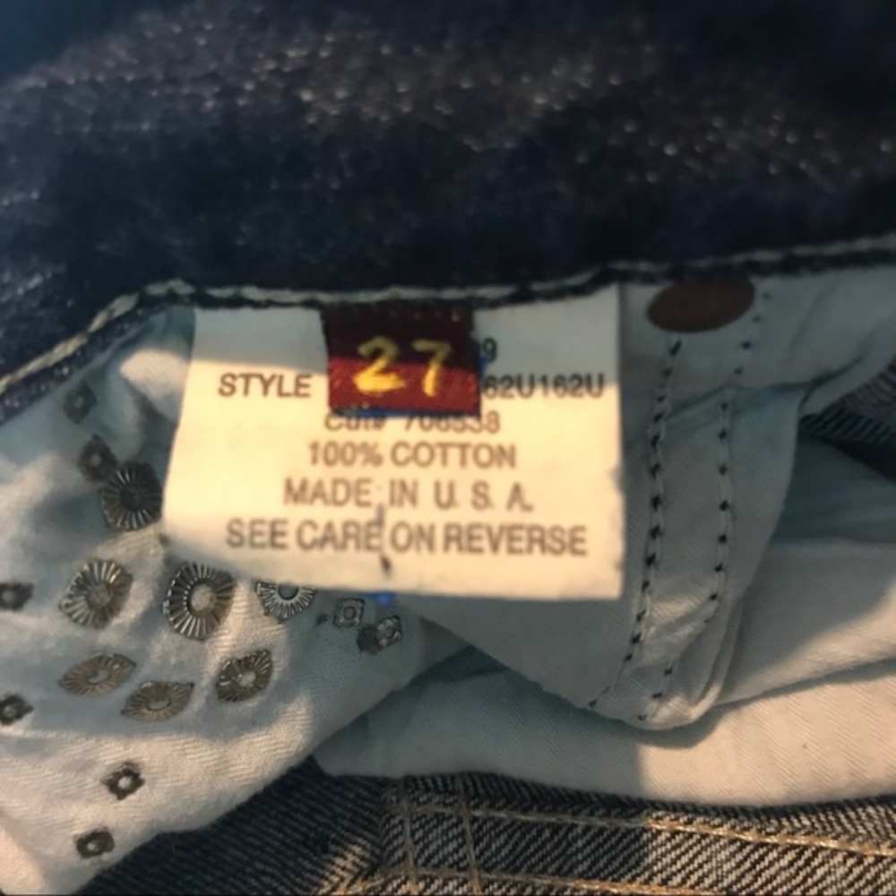 Distressed Roll Up Jean Shorts 7 For All Mankind - Picture 6 of 7